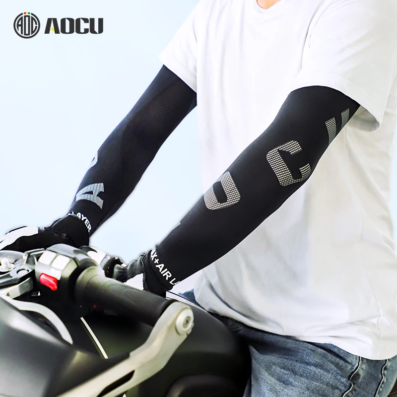 Saulės apsaugos ir aušinimo rankogaliai, rankų apsauginiai apdangalai vyrams ir moterims lauko sportui, dviračių važiavimui skirti kompresiški rankogaliai