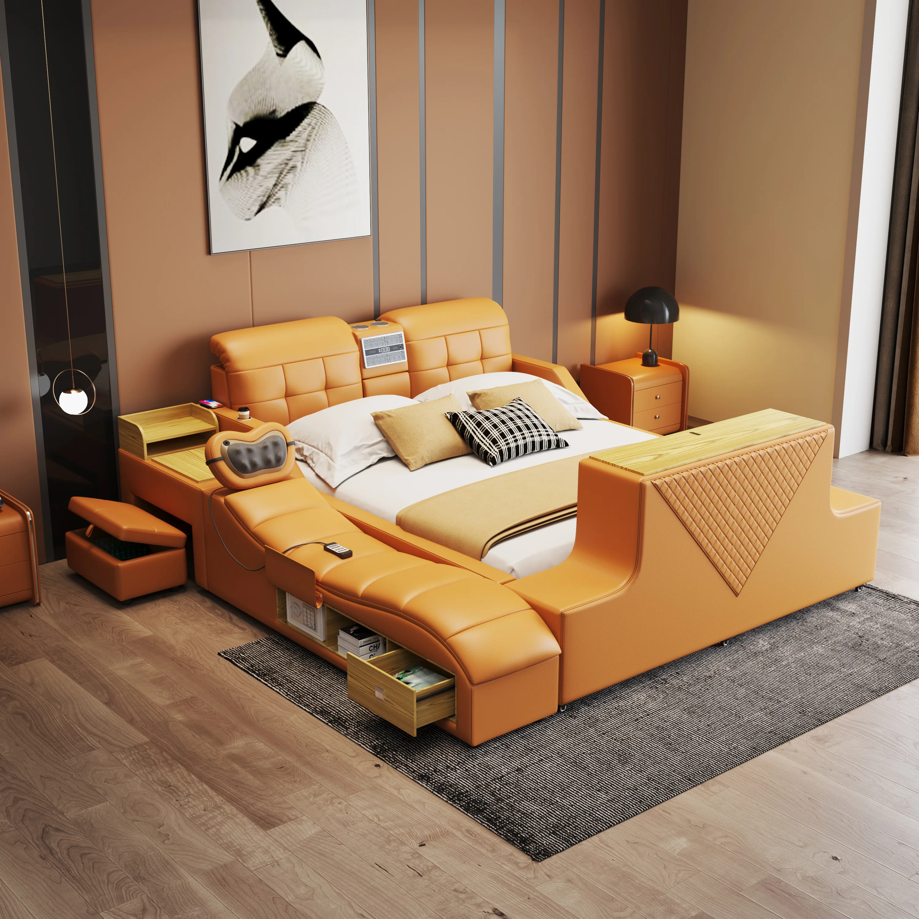 Smart Bed Frames The Ultimate Bed With Massage Chair King Size