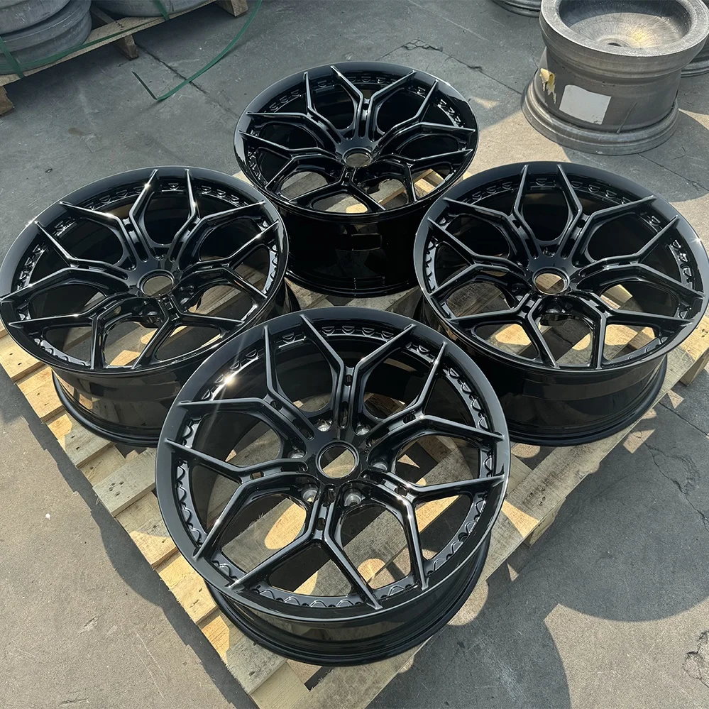 GVICHN Forged racing car wheels 20 21 22 24 26 inch monoblock wheels gloss black custom alloy forged rims