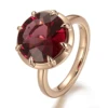 Real solid 18Kgold lab gemstone ring