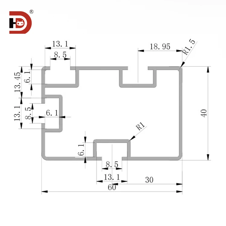 product 4060 pressurized industrial aluminum profile suitable for punching and cutting in conveyor belt conveyor assembly line equipment-3