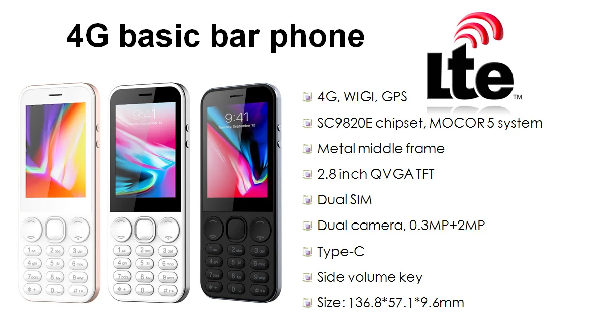 2.8 Inch Metal Body New Arrival Slim Keypad Mobile Phone 4g Android Smart Phone Unlocked 4g Feature Phone