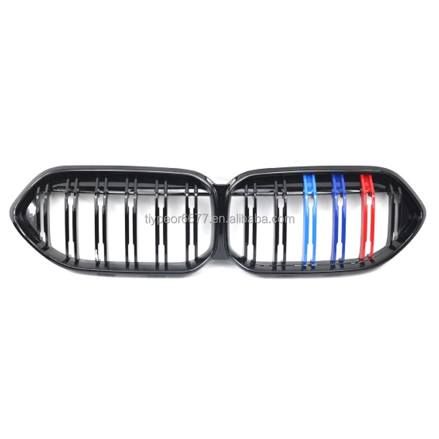 product tiypeor double line gloss black front kidney grille for 2020   2022 bmw 2 series f44 sedan 1pcs upgrade decorative accessories-5