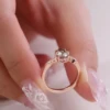 14k Rose gold moissanite ring