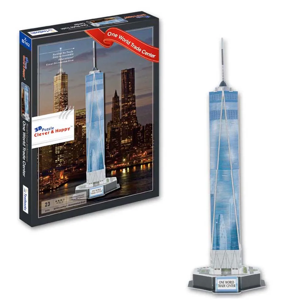 유명 건축물 모형 종이 3D 퍼즐 원 월드 트레이드 센터 23개 부품 포함| Alibaba.com