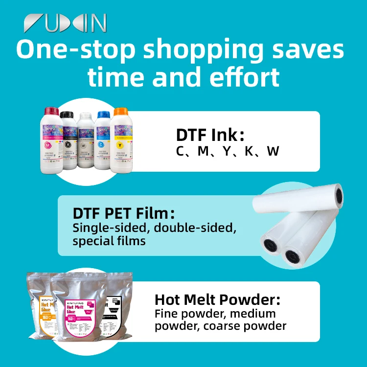 Dtf A3 All in One Dtf Printer with 2 Print Heads XP600 30cm DTF T-shirt Printer With Powder Shaker