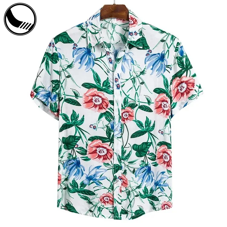 BETHERIVAL OEM Service Cheap 100% Cotton Printed Custom Hawaiian Shirts Sublimation factory