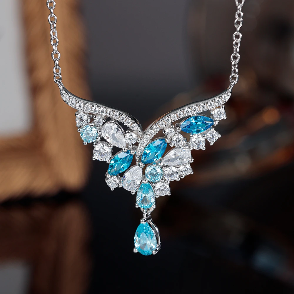 Grace Jewel Luxury Custom CZ Silver Necklace