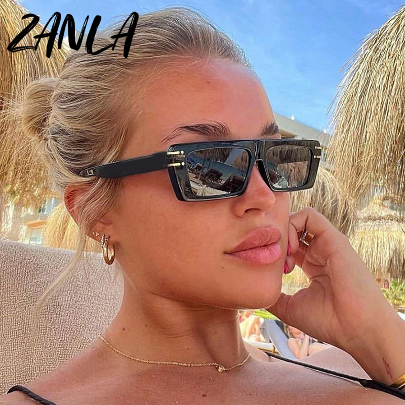 Eyewear Shades Vintage Vintage Rectangular Sunglasses Women 2024