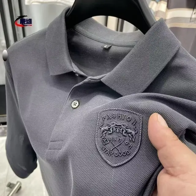 Polo Shirt Men's Short Sleeve T-shirt Style Fashion Designer Fashion Trend Pattern Polo Collar Men's Business Casual polo shirts