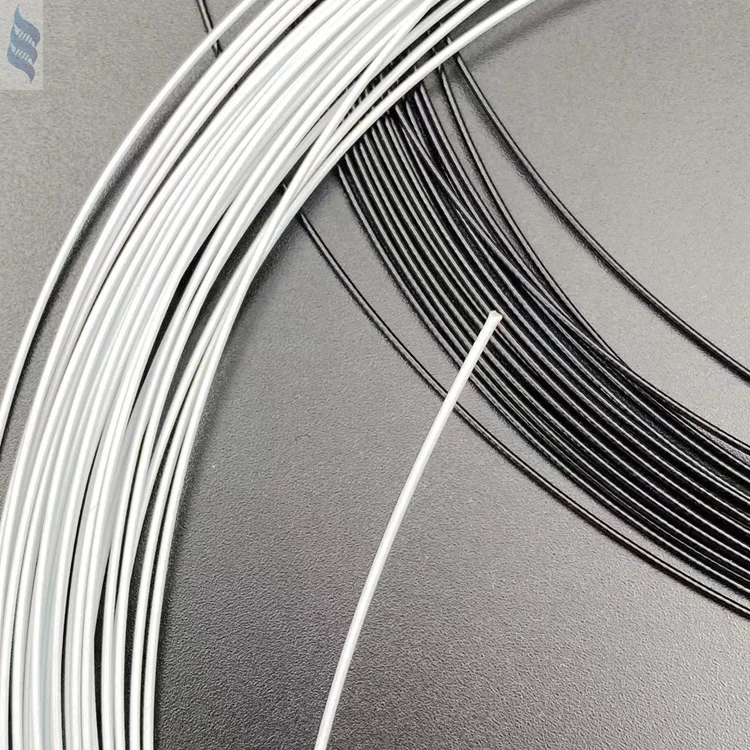 Черный цвет шнурки из нейлона 6 покрытием 304 нержавеющей стальной трос 7 * 7-0.54-0.8mm для Катушка система шнуровки завязывания