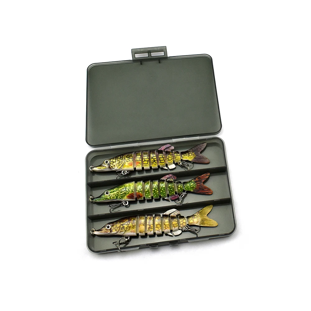 3pcs in Box Set Package Oem Package Tackle Hard Fishing Lures 8 Jointed Swimbait Fishing Lures Tackle Lures Loach Oem Factory