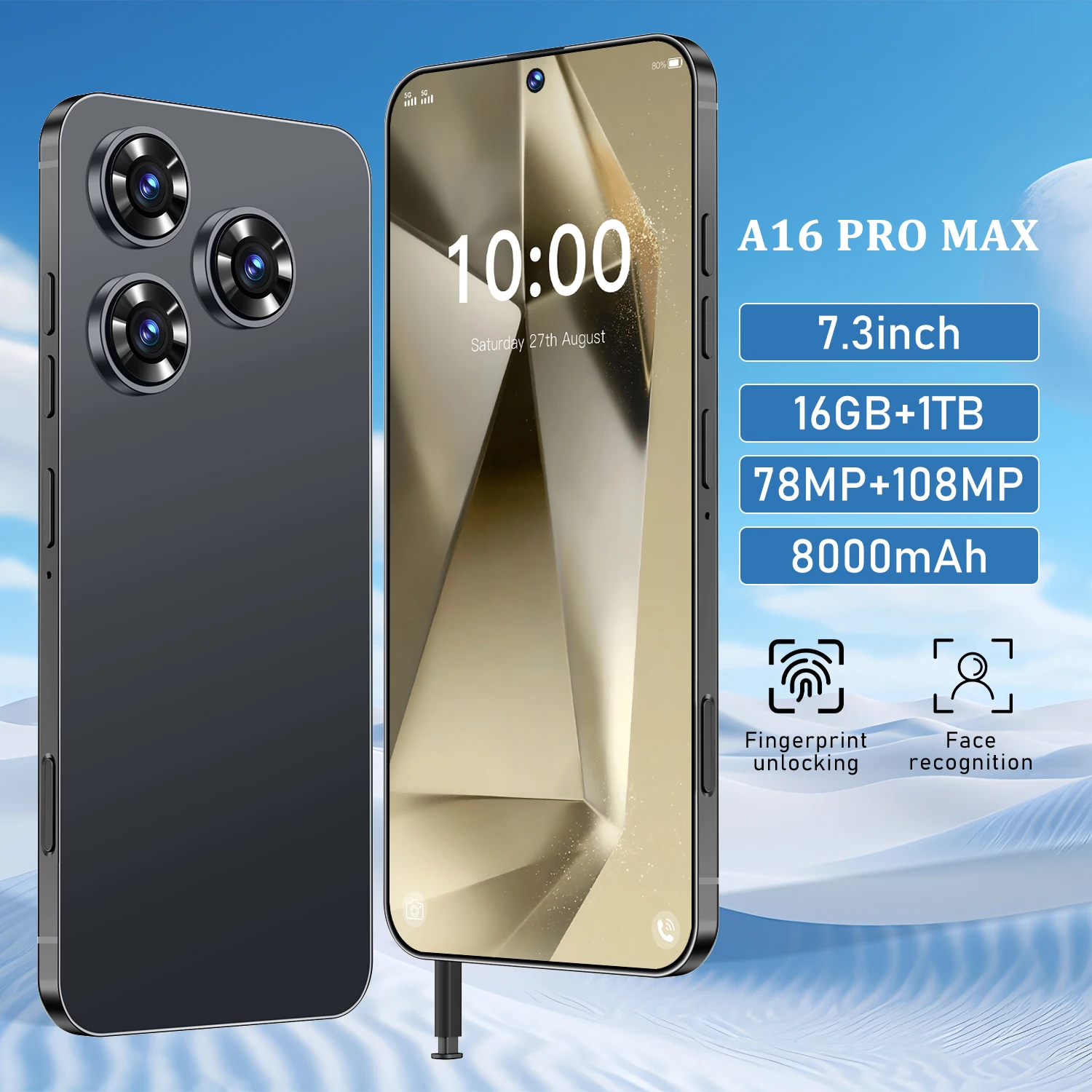 lolhtvlol A16ProMax Android 14 スマホ 12GB+512GB/ 120Hz 6.7 インチ