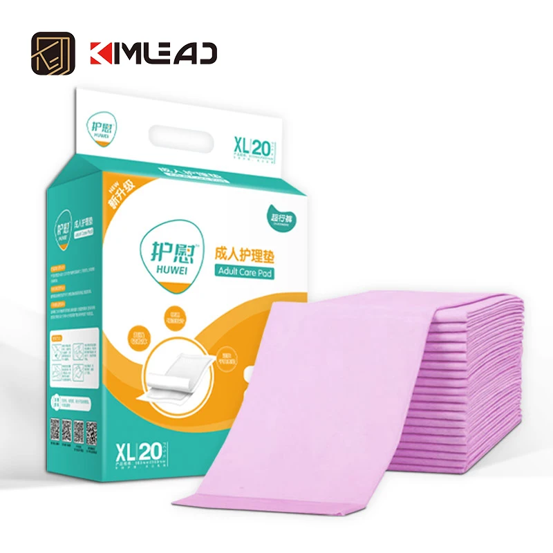 Tấm lót lót màu hồng của bệnh viện Kimlead Tấm lót lót dùng một lần 60x60 Tấm lót lót nhiều lớp