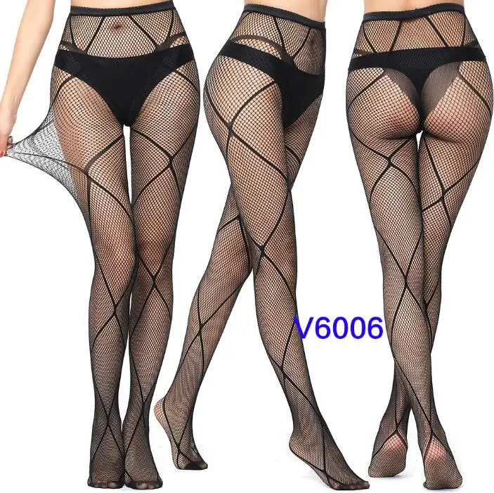 3 Pairs Women's Fishnet Tights - Black Floral Lace Pattern Stockings For Halloween, Parties, Night Out