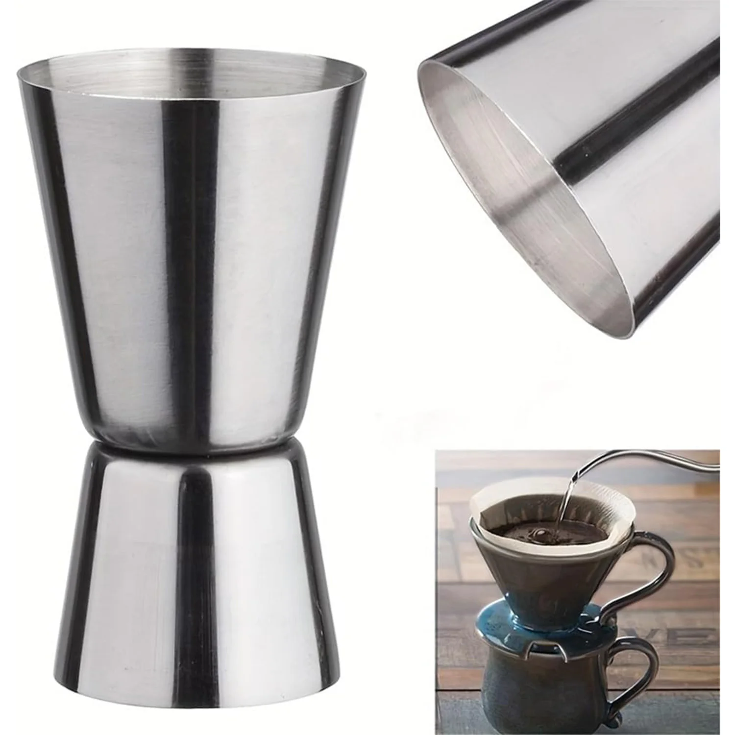 High Quality Stainless Steel Jigger for Bartenders Bar Measures Cocktail Precise Measurements Durable Rustproof Eco-Friendly with Custom Logo