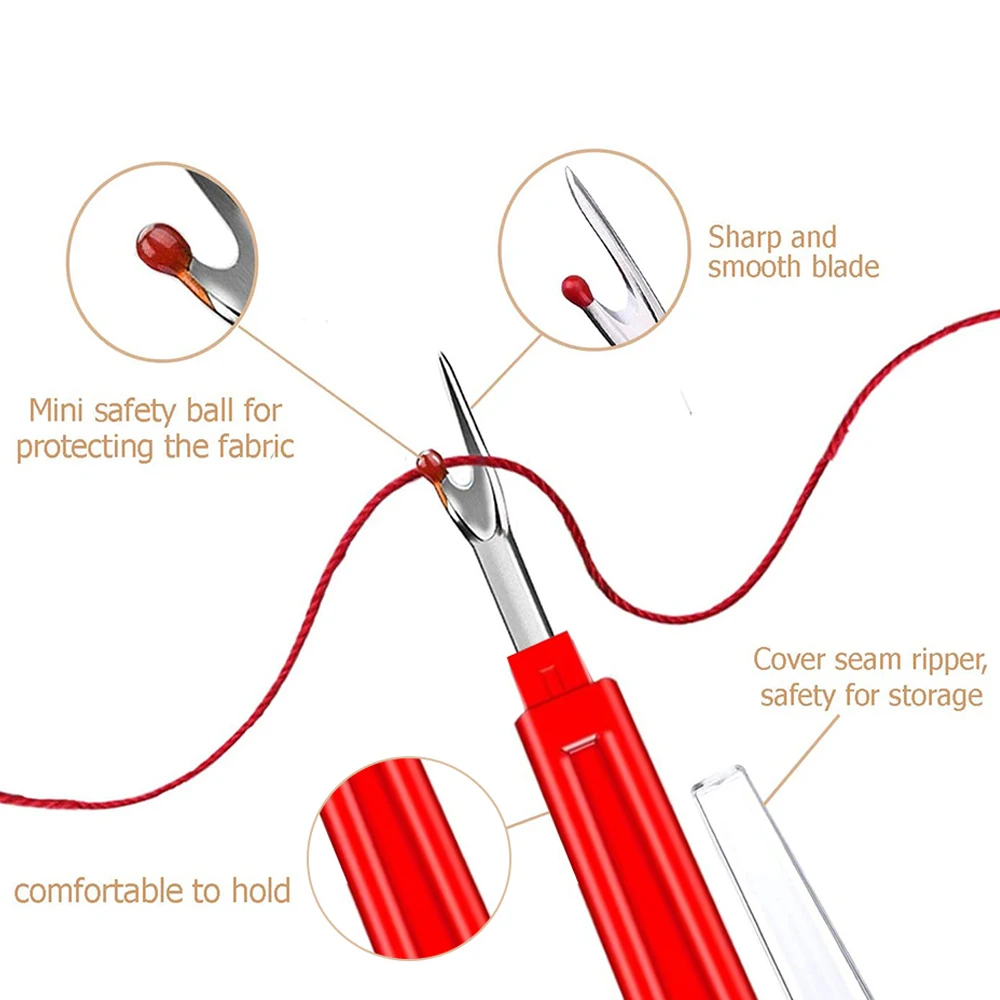 Sewing Seam Ripper Tool Kit Thread Cutter and Stitch Remover with 10pcs Needle Threader for DIY Craft Supplies Sewing Needlework