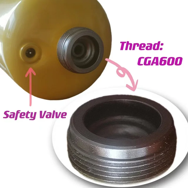 DOT-39 Certified Empty R134A Calibration Gas Bottles CGA600 Calibration Gas Cylinders