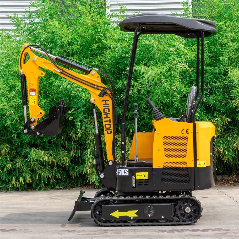 HT15-KS 1500 кг HIGHTOP кополу машинасы Ферма Мини Баггер Кичинекей чылдактагы экскаватор