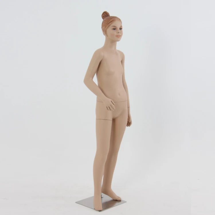 Realistic Child Mannequin - Full Body Fiberglass Display Model In Flesh Tone For Clothing Stores & Studios