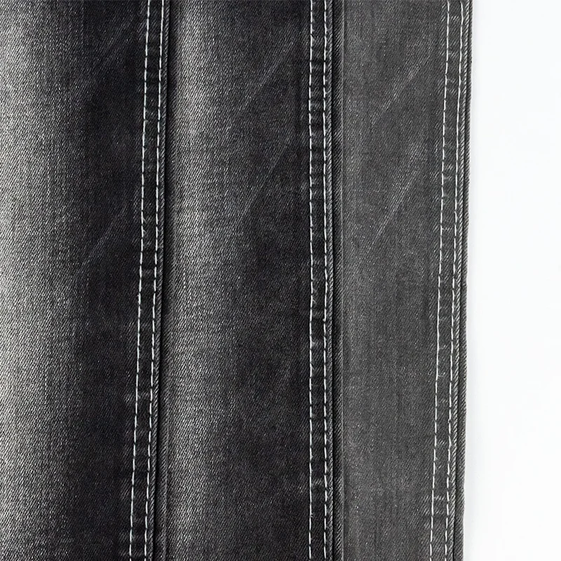 12oz Black Lycra Jeans Fabric 70%cotton 