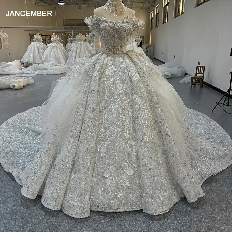 Shop Our Hot Sale Boat Neck Crystal Ball Gowns for Weddings