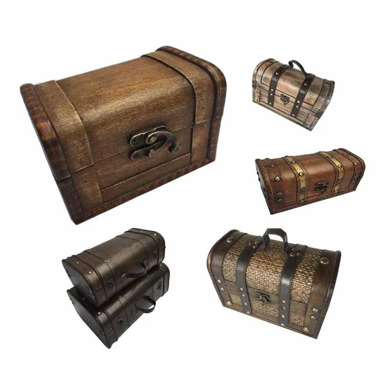 Pretty Small Wooden Lockable Vintage Home Decoration Box
