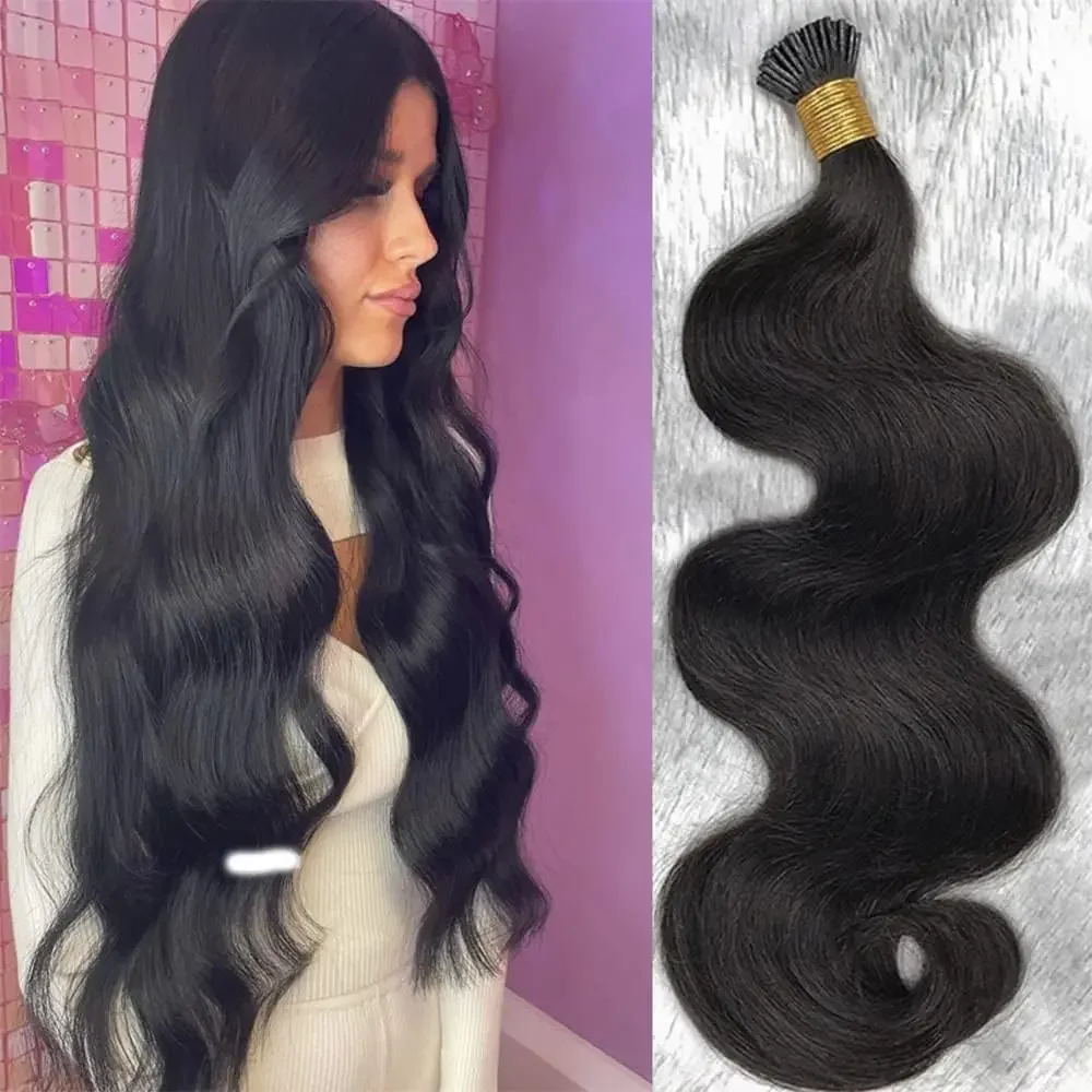 Malaysian Remy Human Hair Extension Microlink Pre Bonded Stick I Tip Hair_voghion.com