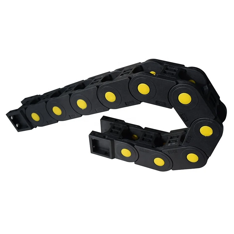 20 Series nylon PA66 bridge type bukas na plastic cable chain para sa CNC machine
