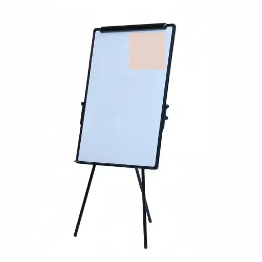 Jago® Flip Chart met Ronde Basis en Wieltjes - 60 x 90 cm Krasvrij, In