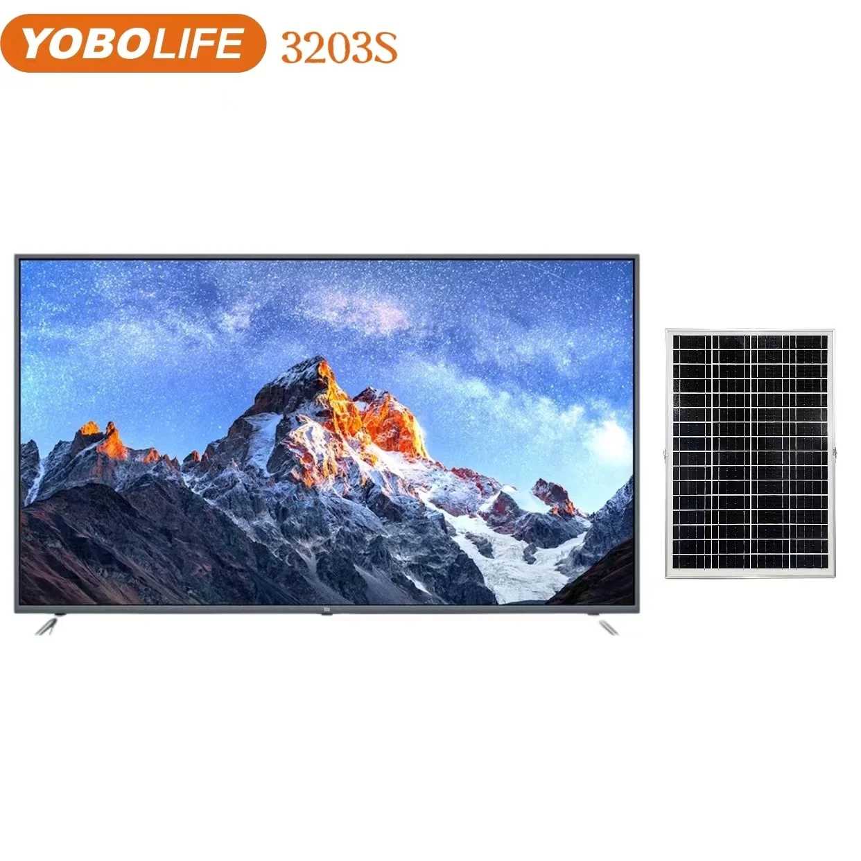 Solar Tv 32 Inch Solar Rechargeable TV with USB Charger & Built-in Lithium ...