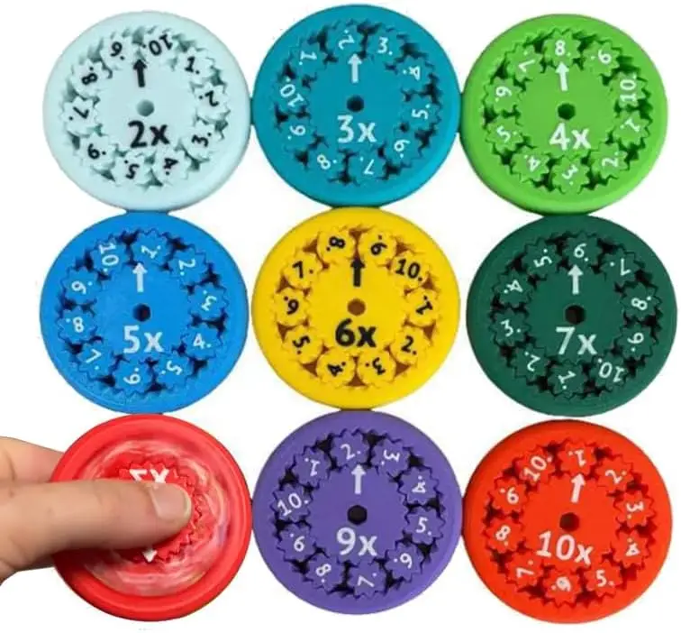 Amazon Hot Sale Math Fidget Spinner Math Fact Fidget Spinners Multiplication Learning Education Toy Math Fidget Spinner Toys