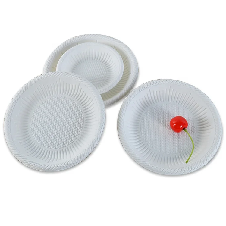 Wholesale High Quality Round Party Plastic Bio Cornstarch 17CM Plates Chinese Manufacturer