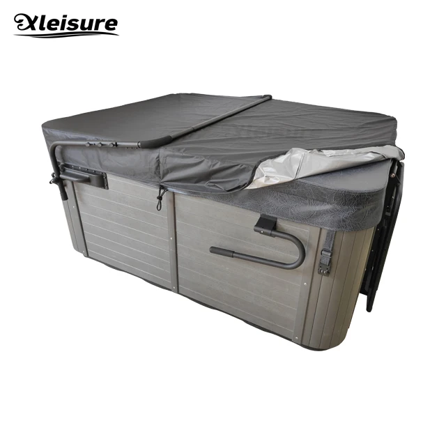 Водонепроницаемая черная квадратная спа-сумка от китайского производителя, ткань Оксфорд, защита для гидромассажной ванны, Европейский дизайн, Пыленепроницаемая для наружного использования