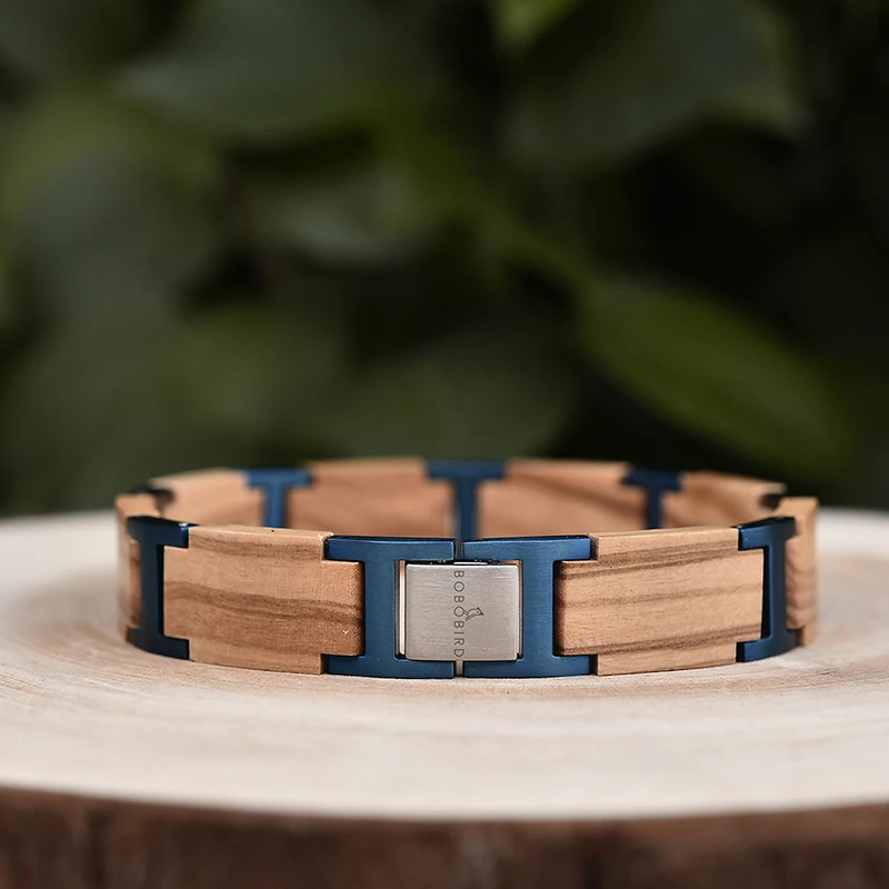 Unisex Bobo Bird Wood Bracelet for Men Women Chinese Factory's Hot Sale Item Stainless Steel Watch Wood Bracelet Gifts Parties