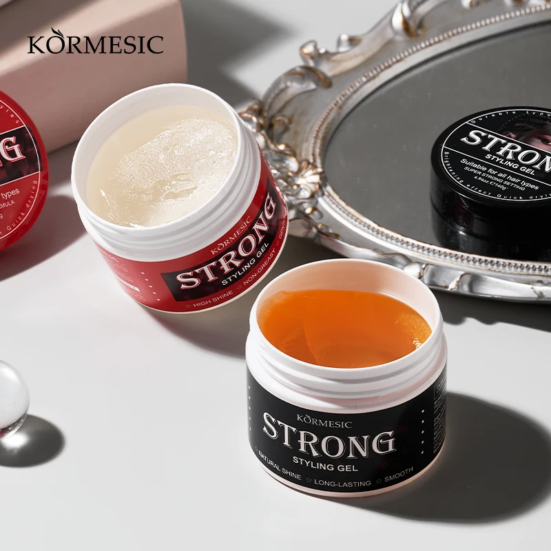 KORMESIC 140g Wholesale Hair Wax Braid Gel No Alcohol No White Edge Gel Edge Control Hair Styling Gel for Women and Men