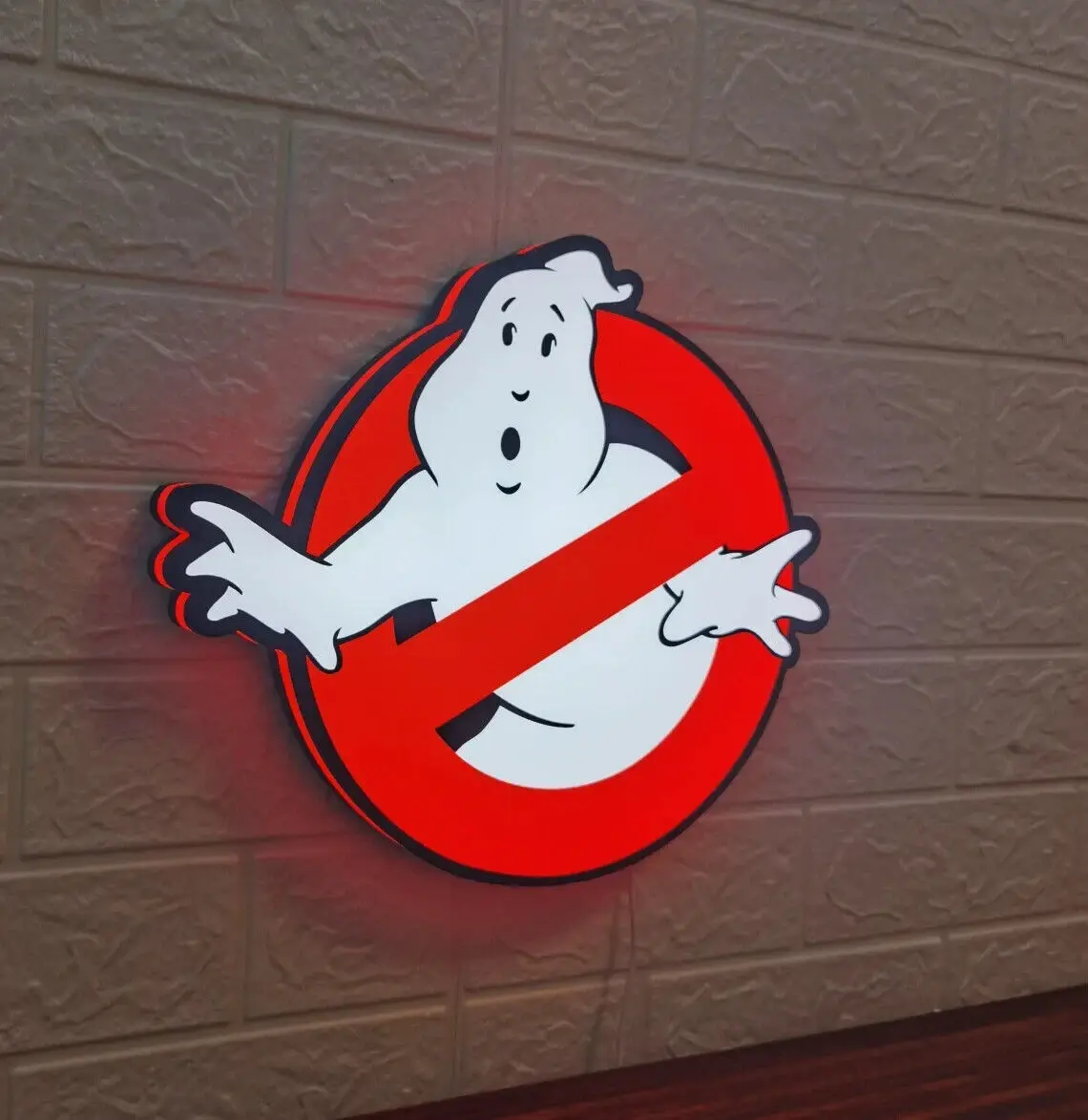 Ghostbusters Logo USB Powered Lightbox 4ft Wall-mounted Business Decor RGB Orange Light Dimming Control Neon Sign Letters
