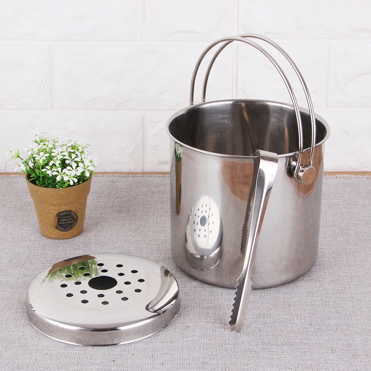 Factory Customized European Stainless Steel Ice Bucket 3 / 5L for Holiday Party Ktv Wine Ice Bucket_11