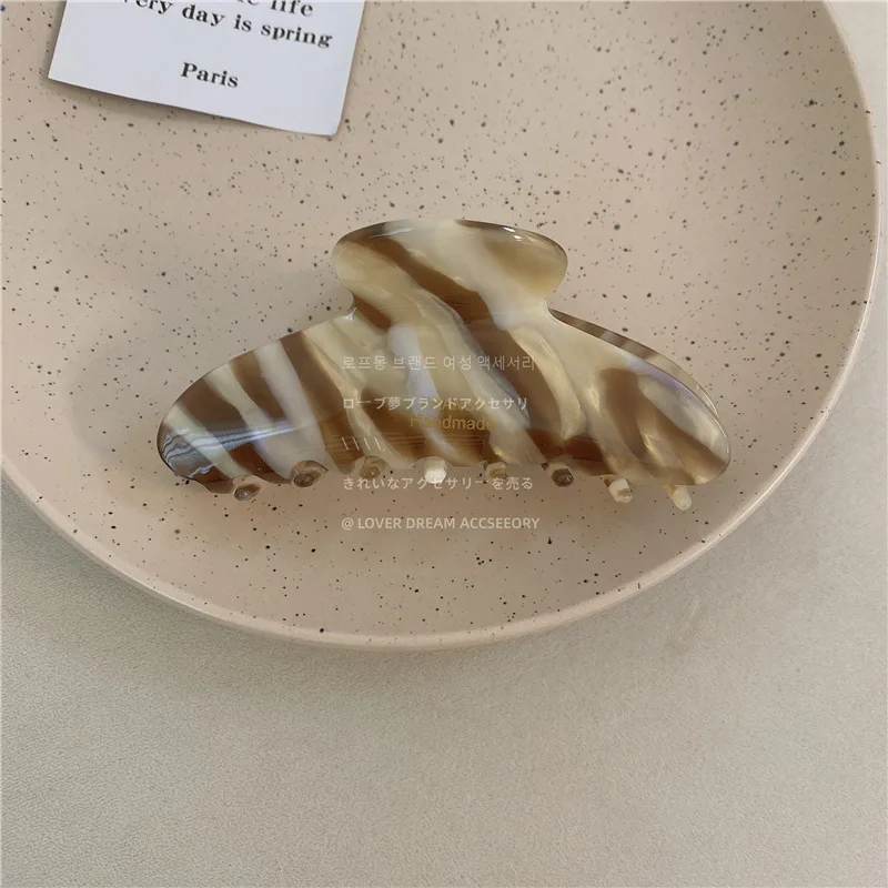 10,5 см, новинка, стиль «леопард», с принтом в виде мрамора ацетат заколка для волос «Гладиатор» с ремешками захватить акула зажим для волос аксессуары для волос заколки для волос