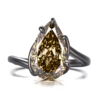 925 silver gold plated lab diamond ring