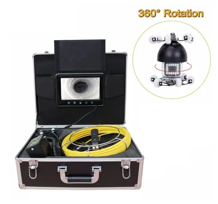 Factory 7 Inch Monitor Drain Sewer Pipe Camera with 360 degrees Camera Head, IP68 Waterproof Pipe Camera