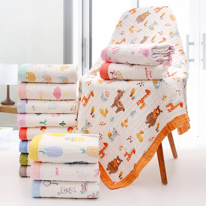 70% bamboo 30% cotton baby muslin swaddle blankets 6 layers baby blanket muslin swaddle sets 2022 design