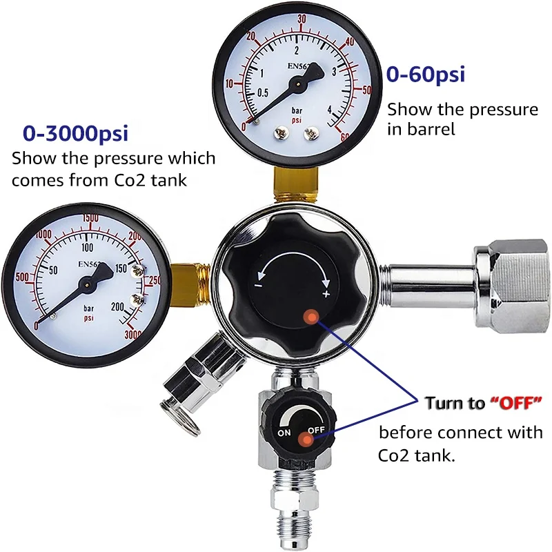 Régulateur CO2 16g Pour Homebrew - Chargeur De Bière En Fût - Pression Réglable 0-150 PSI