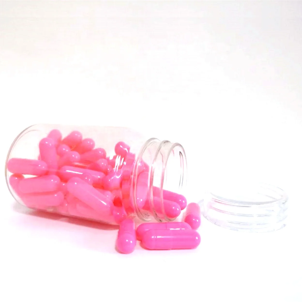 Pink Halal Gelatin Empty Capsule Shells Size