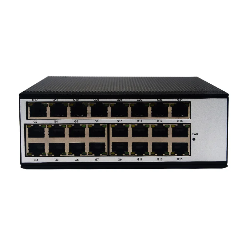 Промышленные 24-портовые гигабитные коммутаторы Ethernet 10/100/1000 Мбит/с IP40 DC12-57V DIN-rail монтажный сетевой коммутатор