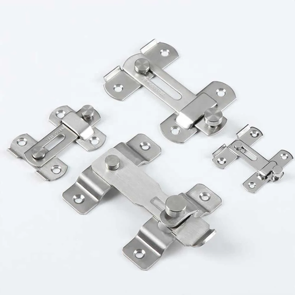 Guard Latch Bolt With Screws Sliding Window Door Lock Handle Stainless Steel Door Latch Home Safety Chain Door Home Hardware