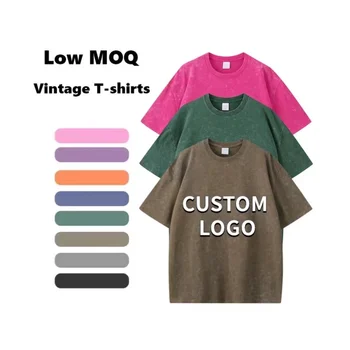 Oversize Men's T-shirts 260GSM Cotton Heavyweight O-Neck Unisex Vintage Tee Loose Short Sleeve Casual T shirts For Men
