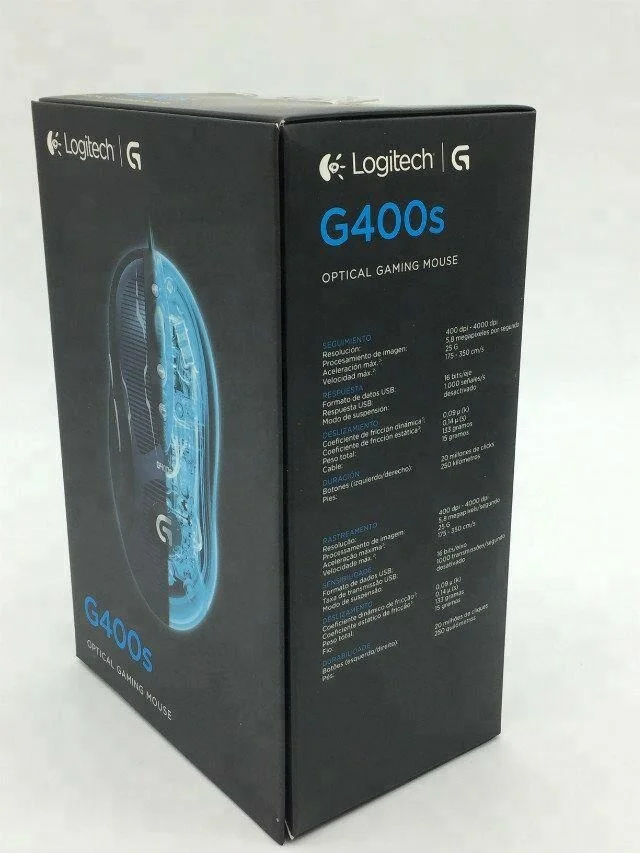 Logitech G400s Gaming Mouse 4000DPI Delta Zero Optical Sensor PC Gamer USB Wired