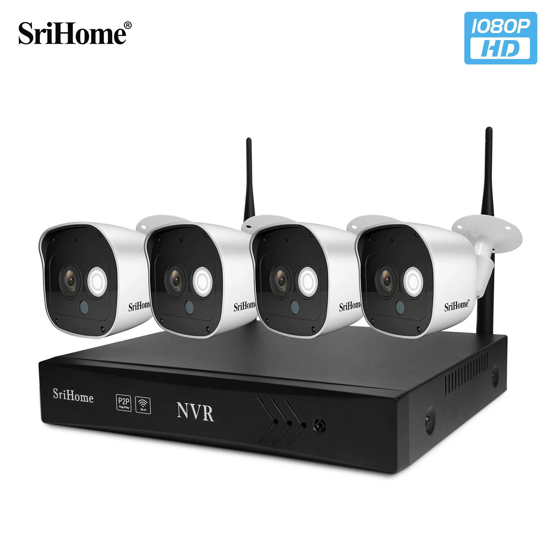 1080P Wifi 8CH Channel kit Home CCTV system motion detection 2mp wireless audio Outdoor Security Surveillance Camera System NVR.jpg