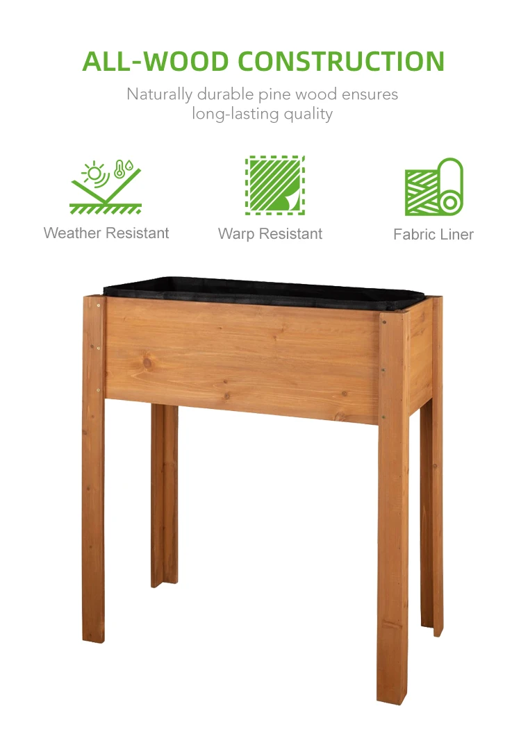 Planter Boxes Large Outdoor Wooden Elevated Planter Box With Legs Buy